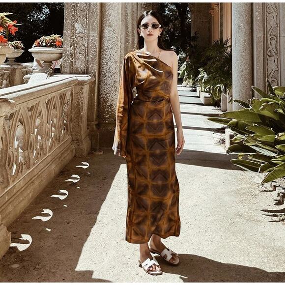 RARE! ZARA Asymmetric Midi Dress NWT Size M - Picture 10 of 16